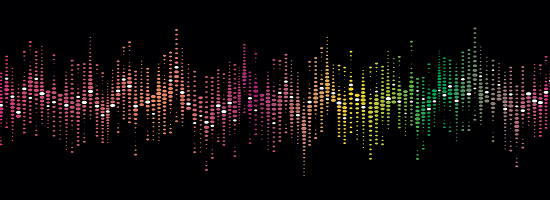Kolorowy wykres fali dźwiękowej